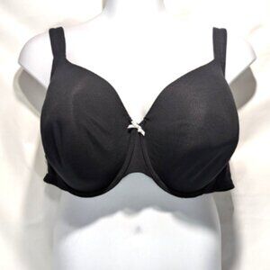 NWOT Lane Bryant Cotton Lightly Lined Full Coverage Bra Black Shimmer 50DDD